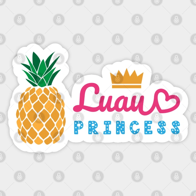 Luau princess Sticker by oceanys